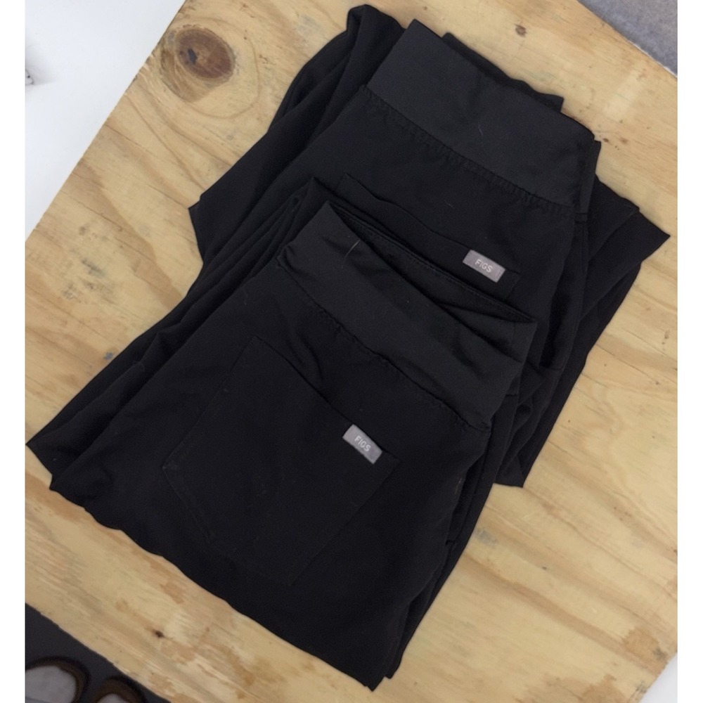 Lot Of 2 Figs High Waist Zamora Joggers Black Women's Medium Tall MT Pants